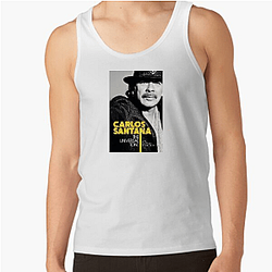 Carlos Santana Unique Guitar Neck Motif Carlos Santana Tank Tops