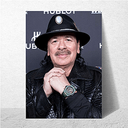 Carlos Santana Iconic Guitar Solo Graphic Carlos Santana Posters
