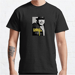 Carlos Santana Unique Guitar Neck Motif Carlos Santana T-Shirts