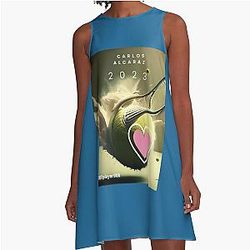 Girls tennis lover Carlos Alcaraz A Line Dress