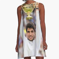 Carlos Alcaraz tennis A-Line Dress