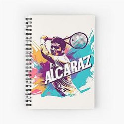 Dynamic Tennis Star Alcaraz Spiral Notebook
