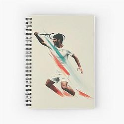 Intense Alcaraz Tennis Minimalist Spiral Notebook