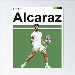 Carlos Alcaraz Poster Gift for Him Tennis Champion Sport