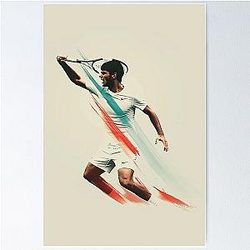 Intense Alcaraz Tennis Kunst Poster