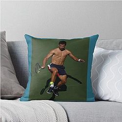 Tennis Carlos Alcaraz Throw Pillow