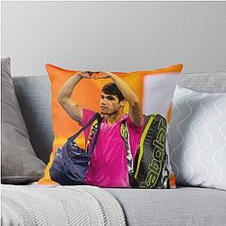 Carlos Alcaraz Champion Throw Pillow