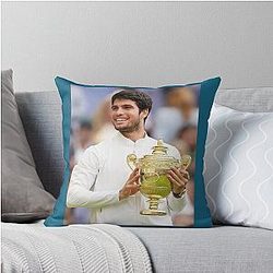 Tenis Carlos Alcaraz Throw Pillow
