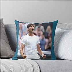 Tenis by Carlos Alcaraz Throw Pillow