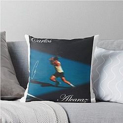 Carlos Alcaraz Signature throw pillow