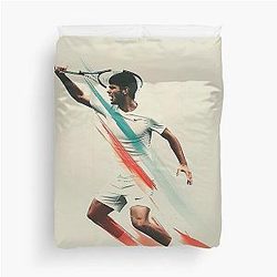 Intense Alcaraz Tennis Minimalist Art Duvet Cover
