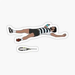 Carlos Alcaraz French Open Win Minimalist Sticker
