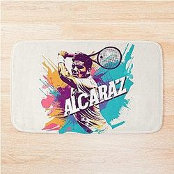 Dynamic Tennis Star Alcaraz Art Bath Mat