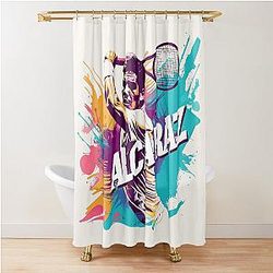 Dynamic Tennis Star Alcaraz Art Shower Curtain