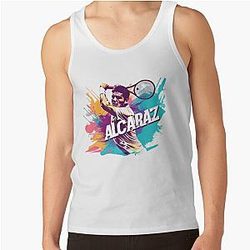 Dynamic Tennis Star Alcaraz Tank Art