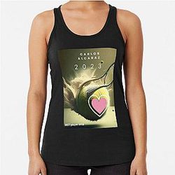 Mädchen Tennis Liebhaber Carlos Alcaraz Racerback Tank Top
