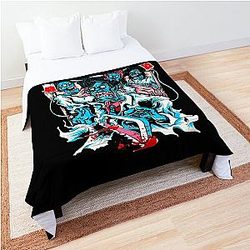 Retro Lie to My Face Carnifex Band Comforter