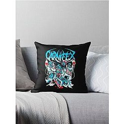 Retro Lie to My Face Carnifex Band Throw Pillow
