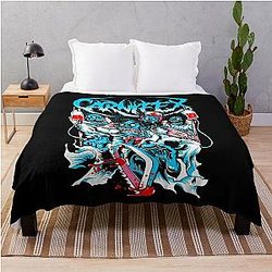 Retro Lie to My Face Carnifex Band Throw Blanket