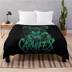 In Coalesce With Filth and Faith Carnifex Band Throw Blanket