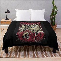 Premium Carnifex Art Band Vintage Retro Throw Blanket