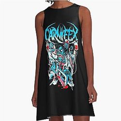 Retro Lie to My Face Carnifex Band A-Line Dress