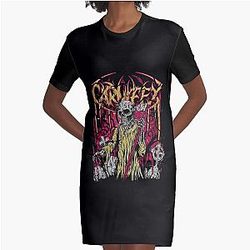 Pale Ghost Carnifex Heavy Metal Music Graphic T-Shirt Dress