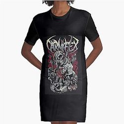 Vintage Retro Band Carnifex Art Logo Graphic T-Shirt Dress