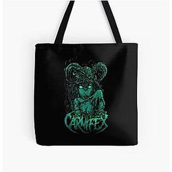 In Coalesce With Filth and Faith Carnifex Band All Over Print Tote Bag