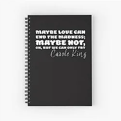 Carole King Tapestry Love Can End The Madness 70's Music Gift Spiral Notebook