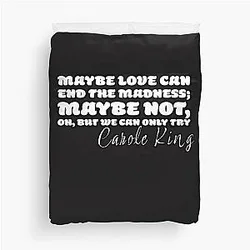 Beautiful Carole King Tapestry Love Can End the Madness 70's Music Gift Duvet