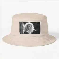Carole King BW Photograph Bucket Hat