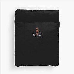 Caseoh Face, Black woody, caseoh Hair, caseoh's kitty Duvet Cover