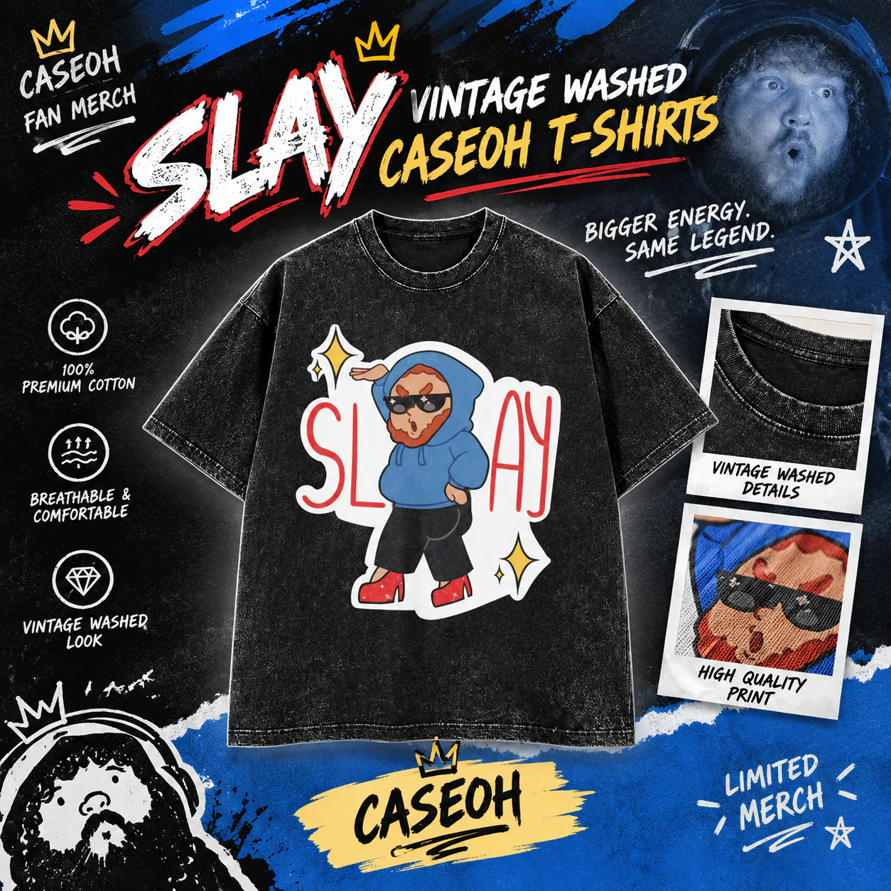 Slay PTTT1809 Vintage Washed  CaseOh T-Shirts