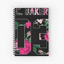 Cash Baker Colorful Flowers Spiral Notebook