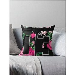 Cash Baker - Colorful Flower Throw Pillow