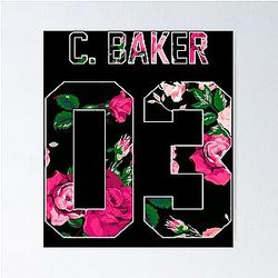 Cash Baker - Colorful Flower Poster