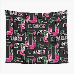 Cash Baker - Colorful Flowers Tapestry