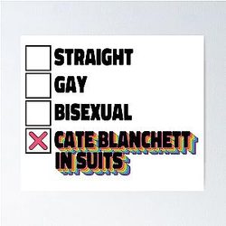 Cate Blanchett in Suits Poster