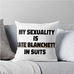 My Sexuality Is Cate Blanchett in Suits Throw Pillow