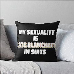 My Sexuality Is Cate Blanchett in Suits throw pillow