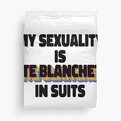 My Sexuality Is Cate Blanchett in Suits Rainbow Duvet Cover