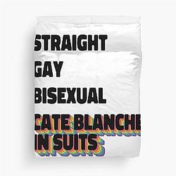 Cate Blanchett In Suits Duvet Cover