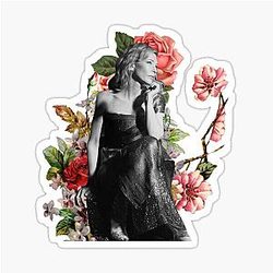Cate Blanchett and Flowers Sticker