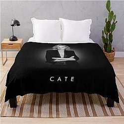 Retro Vintage Cate Blanchett Wave Throw Blanket