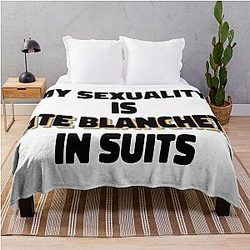 My Sexuality Is Cate Blanchett In Suits Throw Blanket