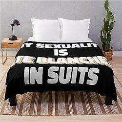 My Sexuality is Cate Blanchett in Suits Throw Blanket