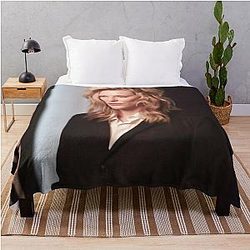 Cate Blanchett in a suit photoshoot Throw Blanket