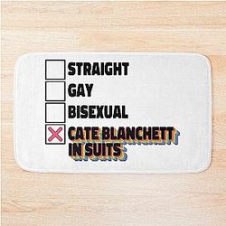 Cate Blanchett In Suit Rainbow Bath Mat
