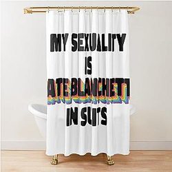 My Sexuality Is Cate Blanchett In Suits Rainbow Shower Curtain